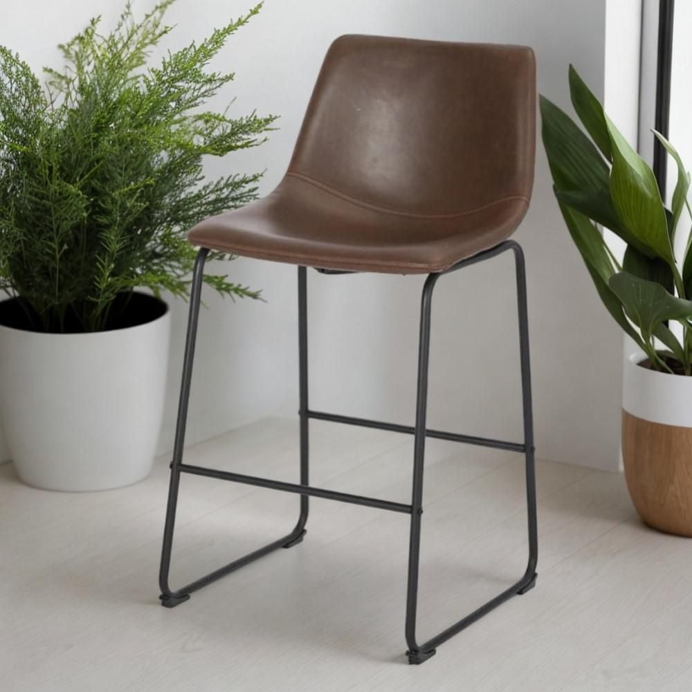 TABOURET LANDON en Marron ENSEMBLE DE 4