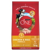 Purina ONE Chicken & Rice Formula, Dry Dog Food 14kg