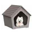 thumbnail image 1 of FICARTS Pavillon - Maison pour Animaux en Résine Café avec Toit, Résistante aux Intempéries - Intérieur et Extérieur, Ventilée, Facile à Nettoyer/assembler, Idéale pour les Petits Chiens, 1 of 1