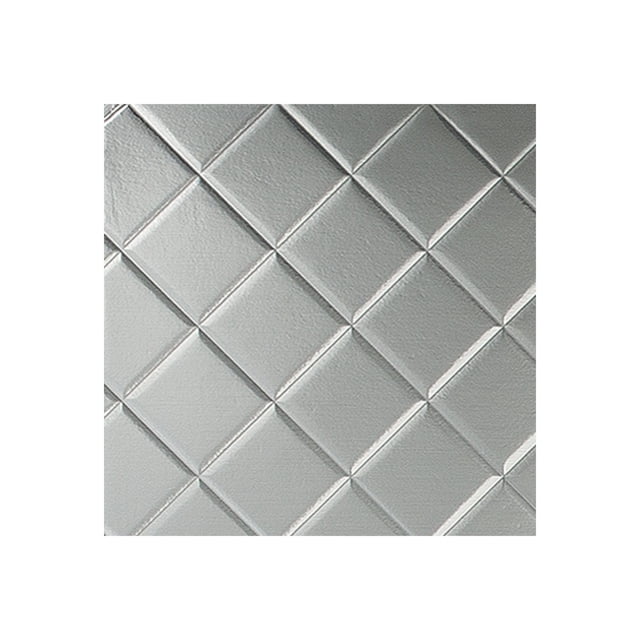 Fasade Quilted Brushed Aluminum Wall Panel Sample 12" x 12"