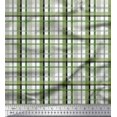 thumbnail image 1 of Soimoi Green polyester Crepe Fabric Gingham Check Print Fabric by the Yard 52 Inch Wide, 1 of 5