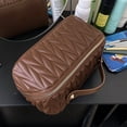 thumbnail image 3 of PU Cosmetic Bag Lightweight Makeup Box Portable for Holiday Gifts (Green), 3 of 9