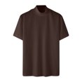 thumbnail image 4 of QIPOPIQ T-Shirt à Col Montant Uni à Manches Courtes pour Homme Liquidation, 4 of 7