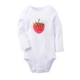 thumbnail image 1 of iDzn Fruit Raspberry Image Print Cute Rompers, Newborn Baby Unisex Bodysuits, Infant Jumpsuits, Toddler 0-12 Months Kids Long Sleeves Oufits, 1 of 4