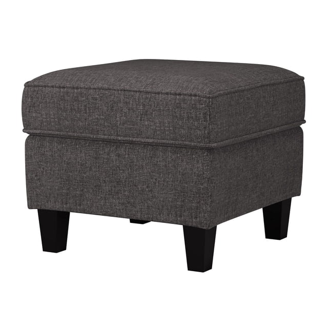 Georgia Linen-Like Upholstered Square Ottoman