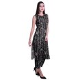 thumbnail image 3 of Moomaya Ensemble Kurta et Pantalon Sans Manches pour Femmes à Col Peter Pan Imprimé, Ensemble Ethnique 2 Pcs, 3 of 6