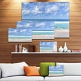 thumbnail image 4 of Designart Plage tranquille sous les nuages blancs Art mural sur toile, 4 of 4