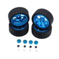 thumbnail image 4 of Xuanheng RC Wheel Rims Rubber Tires Kit Replacement M3 Wheel Nut for 144001 1:12 1:18 Blue, 4 of 8