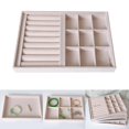thumbnail image 3 of Velvet Jewelry Display Storage Tray, Stackable Accessories Storage, Watch Stud Show Case Organizer Style 07, 3 of 8