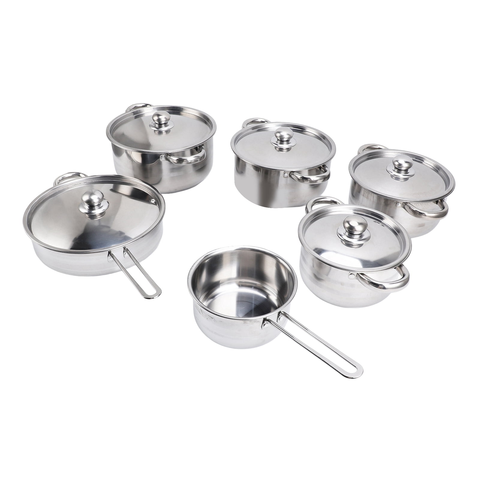 7 Piece Cookware Set, Double Ear Soup Pot Cookware Set Multifunctional Heat Resistant Safe  for Kitchen