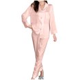 thumbnail image 1 of RKSTN Ensembles de Pyjama pour Femmes 2 Pcs Mode Vêtements de Maison Pyjamas Ensemble Deux Pièces Manches Longues Pantalon Ensemble de Pyjama Vêtements de Maison Doux Confortables, 1 of 5