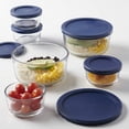 thumbnail image 1 of Anchor Hocking 12pc Food Storage Set w/Navy Snugfit Lids, 1 of 3