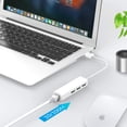 thumbnail image 3 of 3-Port USB 3.0 Hub with RJ45 10/100/1000 Gigabit Ethernet Adapter Converter LAN Wired USB Network Adapter for Ultrabooks, Notebooks, Tablets and More (White), 3 of 7