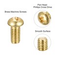 thumbnail image 4 of Unique Bargains M4x8mm Brass Machine Screws, Phillips Pan Head Fastener Bolts 36Pack, 4 of 5