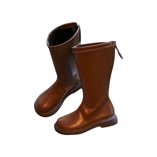 KIHOUT Girls Boots Fall/Winter New High Princess Long Fashion Children's Leather Boots