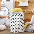 thumbnail image 5 of BKER Patterned Linen Laundry Hamper Without Lid Large Open Top Dirty Stylish And Breathable Fabric For Bedroom Or Bathroom Easy And Durable Design, 5 of 5
