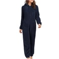 thumbnail image 3 of LSLJS Combinaison Pyjama à Capuche à Manches Longues pour Femmes, Décontractée, Chaude pour l'Hiver, Tenue de Nuit, 3 of 7