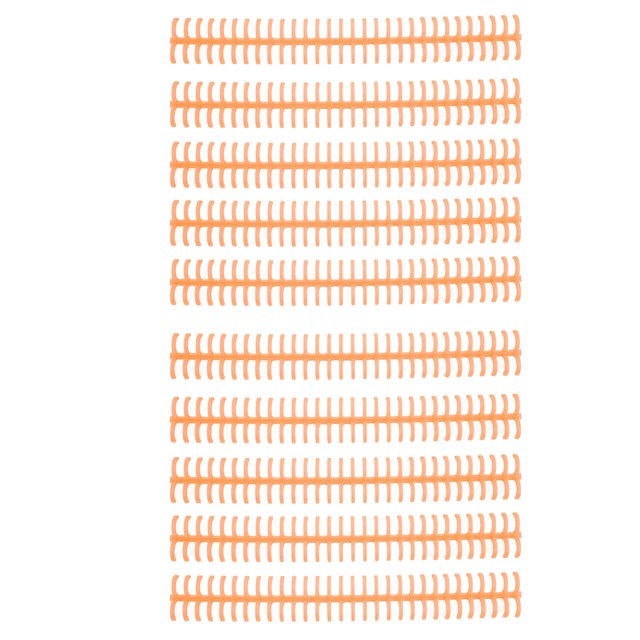 Binding Spines, Binding Coils 30 Holes Manual Bound Wear Resistant For Student For Loose Leaf Orange
