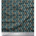thumbnail image 1 of Soimoi Georgette Viscose Fabric Leaves Small Printed Craft Fabric by The Yard 42 Inch Wide, 1 of 3