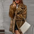 thumbnail image 3 of Veste pour Femmes Hiver Femmes Dames Chaude Manteau en Fausse Fourrure Veste Hiver Col Rabattu Vêtement d'Extérieur, 3 of 9