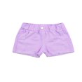 thumbnail image 1 of Baby Girls Casual Denim Shorts Solid Color High Waist Button Ripped Jeans with Side Pockets Purple 2-3 Years, 1 of 5