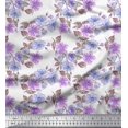 thumbnail image 1 of Soimoi Modal Satin Fabric Leaves & Buttercup Floral Fabric Prints By Yard 42 Inch Wide, 1 of 3
