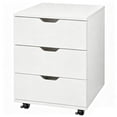 thumbnail image 1 of 3-Drawer Wood Mobile File Cabinet with Lockable Wheels, Widened Under Desk Vertical Filing Cabinets for Home Office Legal Files, A4 Letter Size Documents, 1 of 8