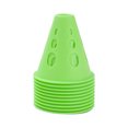 thumbnail image 1 of Transemion 10pcs/set Sturdy And Portable Hollow Windproof Roller Skating Pile For Versatile green 1Set, 1 of 6