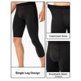 thumbnail image 4 of yeacher Pantalon de Compression Asymétrique pour Hommes avec Soufflet en Mesh, Design Patchwork, Gris, Taille m (21330), 4 of 7
