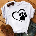 thumbnail image 2 of CEHVOM T-Shirts à Col Rond pour Femmes Grande Taille Imprimés, T-Shirt Graphique à Manches Courtes avec Imprimé Chat, 2 of 4