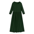 thumbnail image 1 of 2025 Robe à Manches Longues pour Tout-Petit Taille P 8 Robe Col Rond Solide Ample s Robe à Manches Longues Décontractée Tenue Quotidienne Longue P Robe Chic Maxi Princesse, 1 of 5