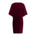 thumbnail image 5 of Meichang Robes Formelles pour Femmes Invitées de Mariage Robe Midi Grande Taille Robes en Chiffon Robe de Soirée Robe de Bal Élégante Robes à Col en V, 5 of 5