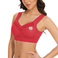 thumbnail image 4 of ManxiVoo Wireless Comfort Bras Full Coverage Minimizer with Adjustable Straps and Side Support for Everyday Wear Smooth T-Shirt Design XXXXXXL Size Red, 4 of 7