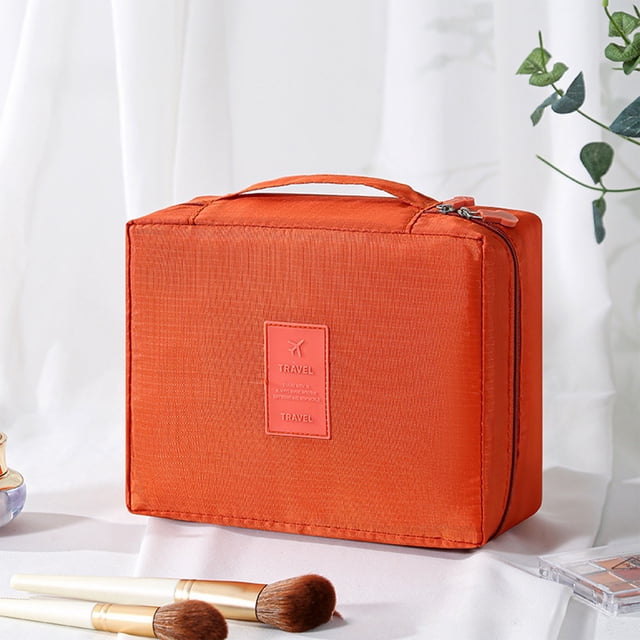 Uuiauoio Capacity Waterproof Makeup Bag Organizer, Portable Travel Cosmetic Storage Pouch with Removable Compartments, Toiletry Bag for Home, Gym, and Outdoor Use, Durable and Easy to Clean