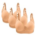 thumbnail image 2 of Bras for Women, 3PC Womans Large Size Solid Color Without Steel Ring Gathering Comfortable Bras Daily Bra, 2 of 3