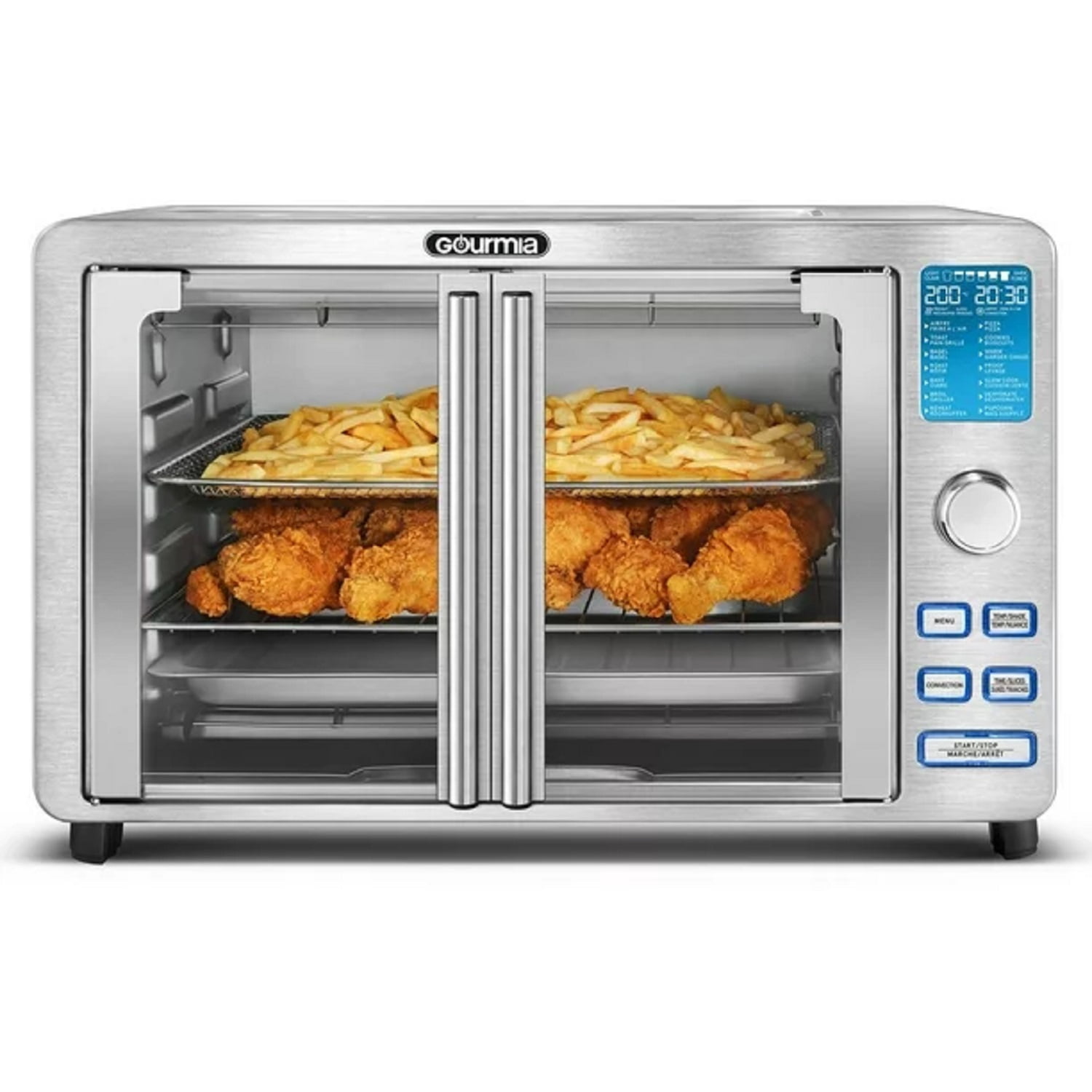 Refurbished Gourmia GTF7530 9-Slice Digital Toaster Oven Air Fryer with 14 Cooking Presets