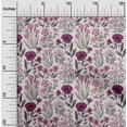 thumbnail image 2 of oneOone Velvet Dark Magenta Fabric Floral Retro Craft Projects Decor Fabric Printed By The Yard 58 Inch Wide, 2 of 5