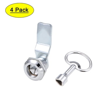 Unique Bargains Tubular Cam Locks 22mm Cylinder Dia 52mm Long Cam Triangle Keyed Alike 4Pcs