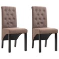thumbnail image 1 of vidaXL Dining Chairs 2 pcs Brown Fabric, 1 of 5