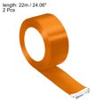 thumbnail image 2 of Unique Bargains 1.5 Inch Wide 24 Yards Satin Ribbon, 2 Pack Double Face Solid Crafts Roll for Party Home DIY Wrapping Decoration, Orange, 2 of 6