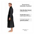 thumbnail image 4 of Boca Terry Mens Plush Robe, Big & Tall Bathrobe for Men, Warm Luxury Microfiber Robe - Medium, Black, 4 of 4