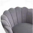 thumbnail image 4 of Heavenly Collection Lot de 2 Fauteuils d'Appoint Velours pour Salon Chambre Coiffeuse, Gris, Style Glamour, 4 of 9