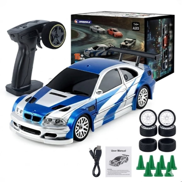 Voiture de Course RC Drift par Funtogether Toys, Jouet de Course Mini 4WD à l'Échelle 1:43 à Grande Vitesse pour Garçons, Cadeau pour Enfants