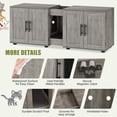 thumbnail image 4 of EDTara Wooden Cat Litter Box Enclosure for 2 Cats, Double Compartment Hidden Litter Box, White Modern Design Cat House, 4 of 9