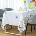 thumbnail image 4 of Nappe Intérieure Extérieure en Tissu Polyester Résistant aux Taches et aux Plis, Nappe Florale, Essuyable, Housse de Table Décorative pour Table à Manger, Buffet, Fête, 4 of 6