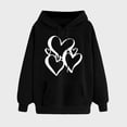 thumbnail image 1 of Women's Print Winter Hoodie Pullover Tops Long Sleeved Comfortable Sweatshirt, 1 of 5