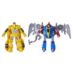 Transformers Bumblebee Cyberverse Aventures Dinobots Unite Jouets Dino Combiners Bumbleswoop 2-Pack Figures d'action, âges 6 et haut, 4,5 pouces
