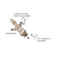 thumbnail image 4 of SPOT Skinneeez Extreme Quilted Raccoon Stuffing Free Plush Tug Dog Toy, 4 of 5