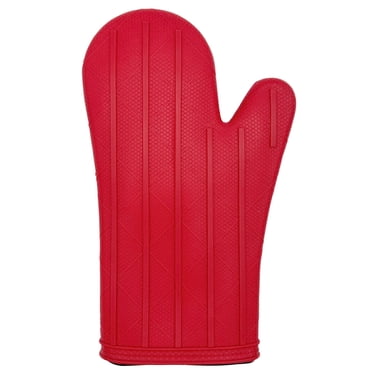 Starfrit Silicone Oven Mitt, Heat Resistant to 464°F, Non-Slip Grip, Reinforced Thumb, Cotton Lining, Redesigned Shape for Comfort, 12 In Long