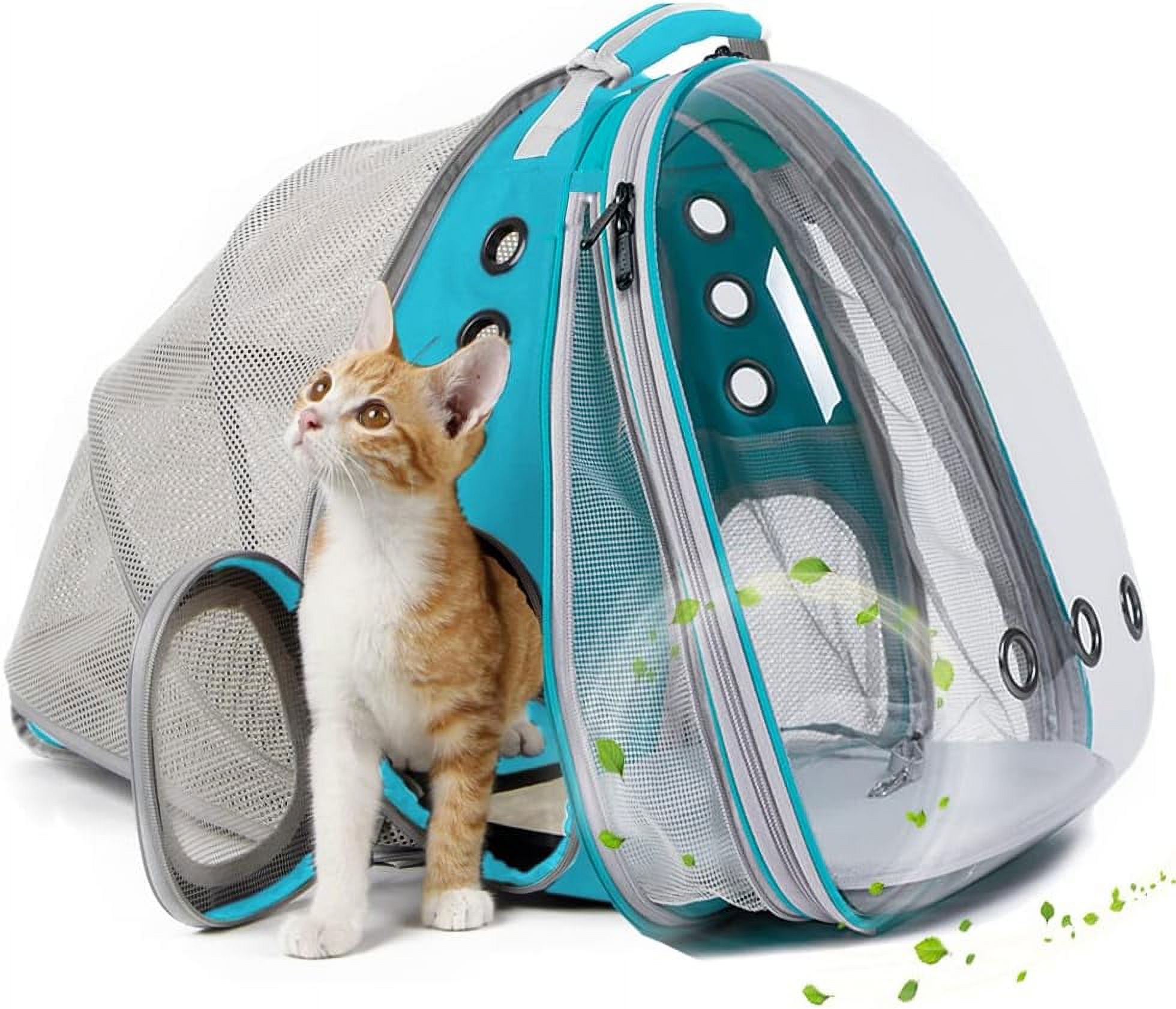 Sac à Dos Transporteur pour Chat à Double Extensible, Convient jusqu'à 20 Lb, Sac à Dos Transporteur pour Animal de Compagnie Extensible pour Grand Chat Dodu et Petit Chiot